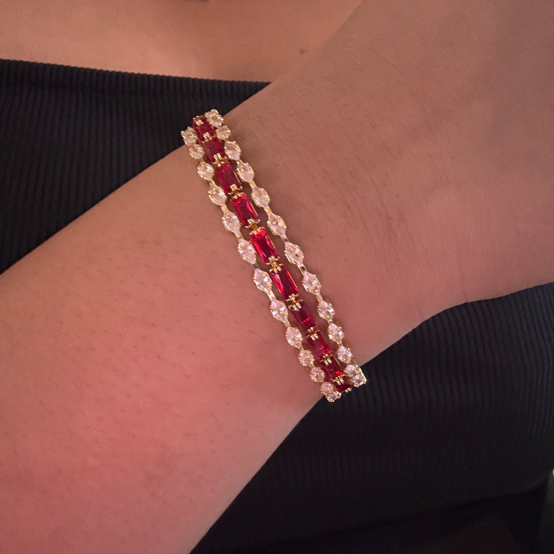 Triple layer bracelet