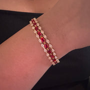 Triple layer bracelet