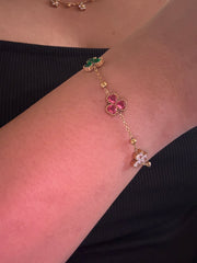 Multi-floral bracelet