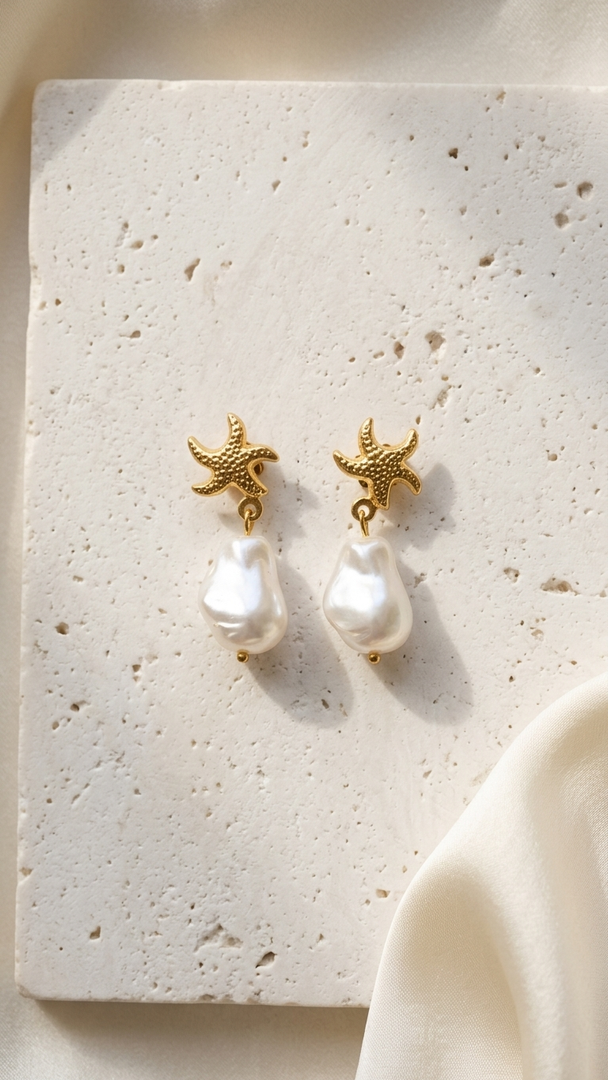 Starry seashell drops