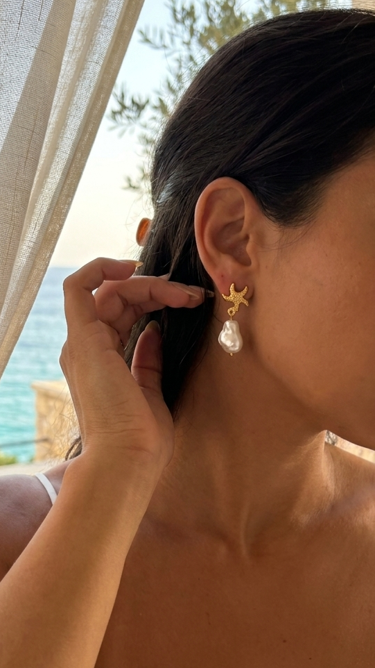 Starry seashell drops
