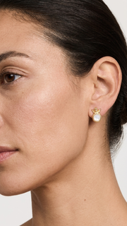 Golden pine earings