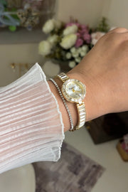 Crystal Crown Round Watch