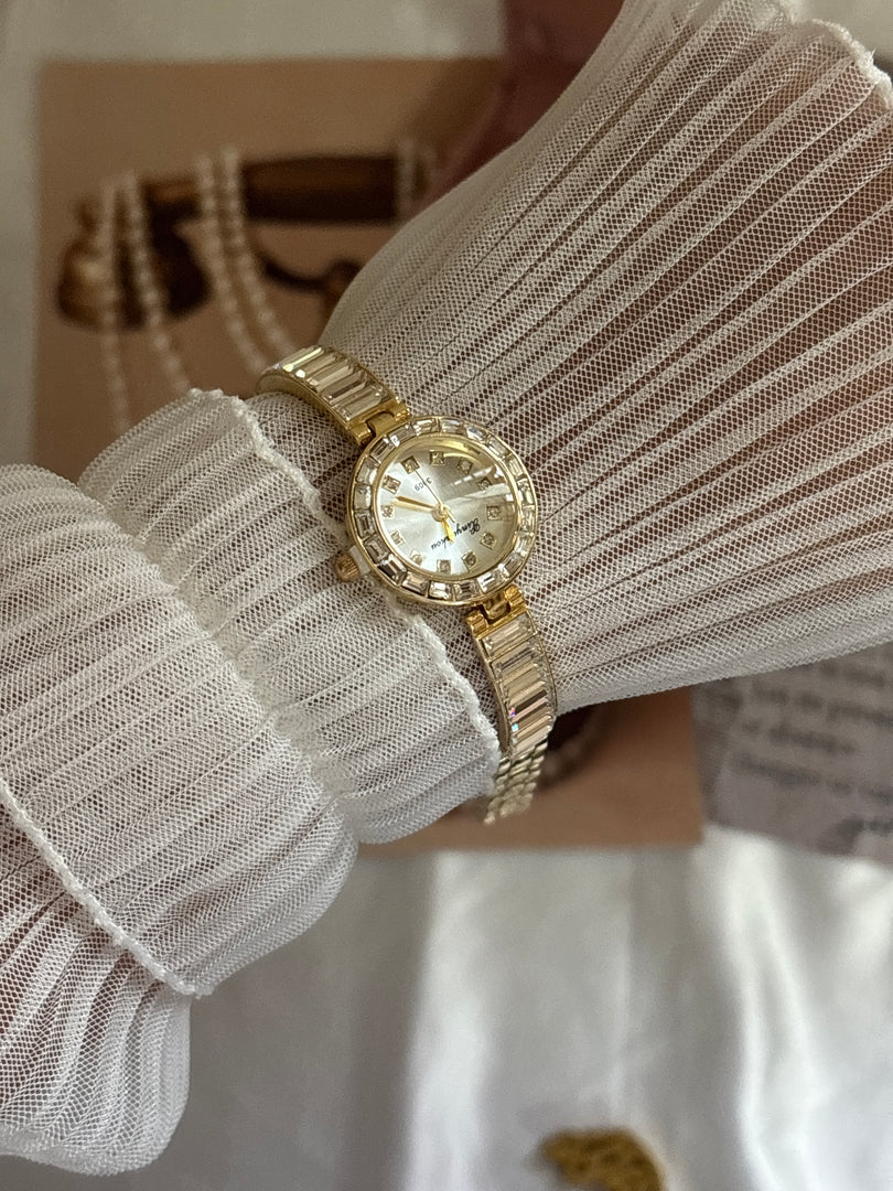 Crystal Crown Round Watch