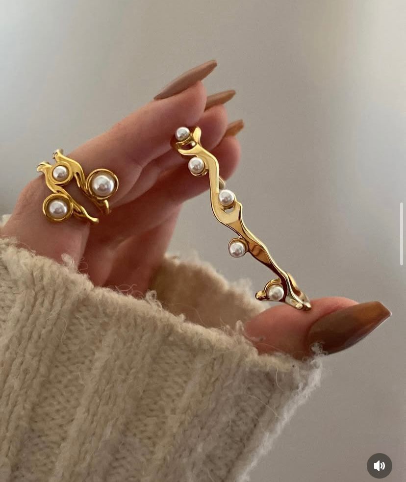 Pearl twist kada (Small Wrist)