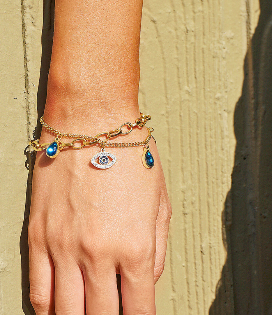 Evil eye charm bracelet