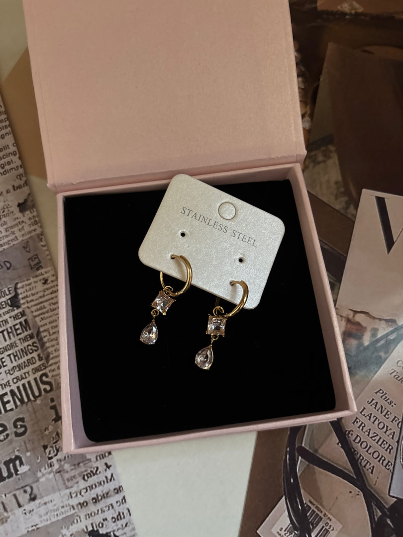 Everafter Crystal Hoops