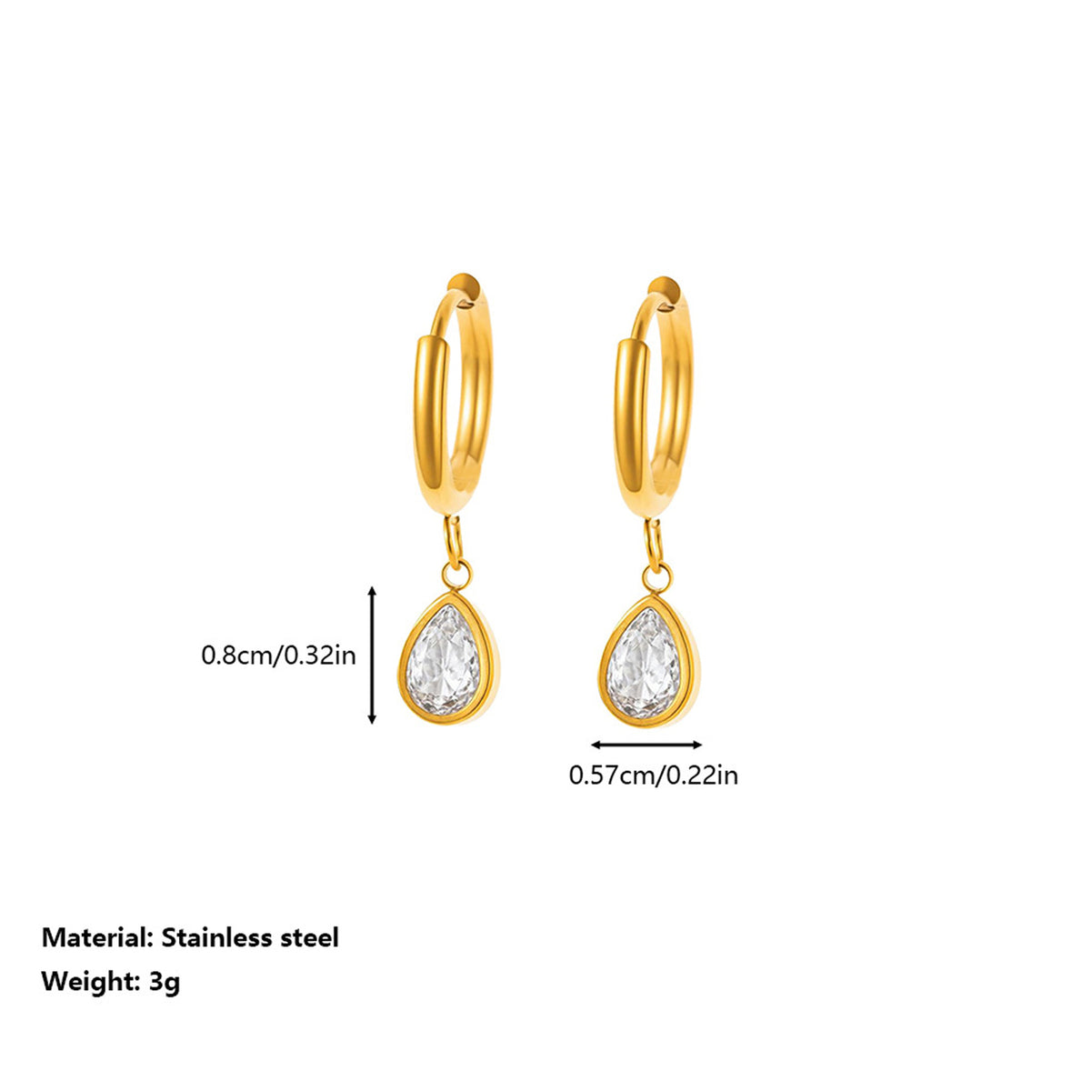 Amara Teardrop Hoops