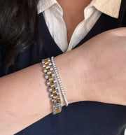 Sleek stone bracelet