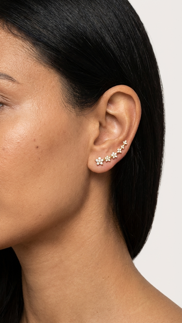 Flora Bloom Ear Climber