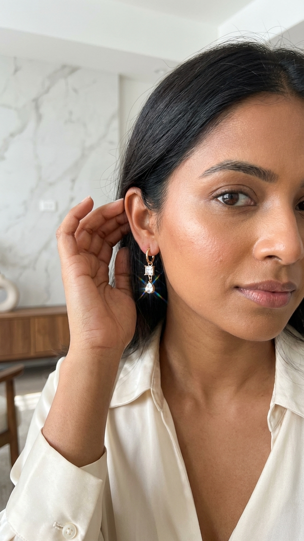 Everafter Crystal Hoops