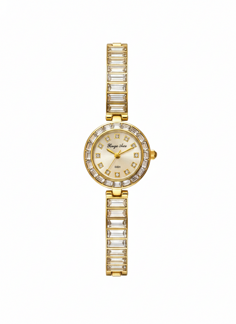 Crystal Crown Round Watch