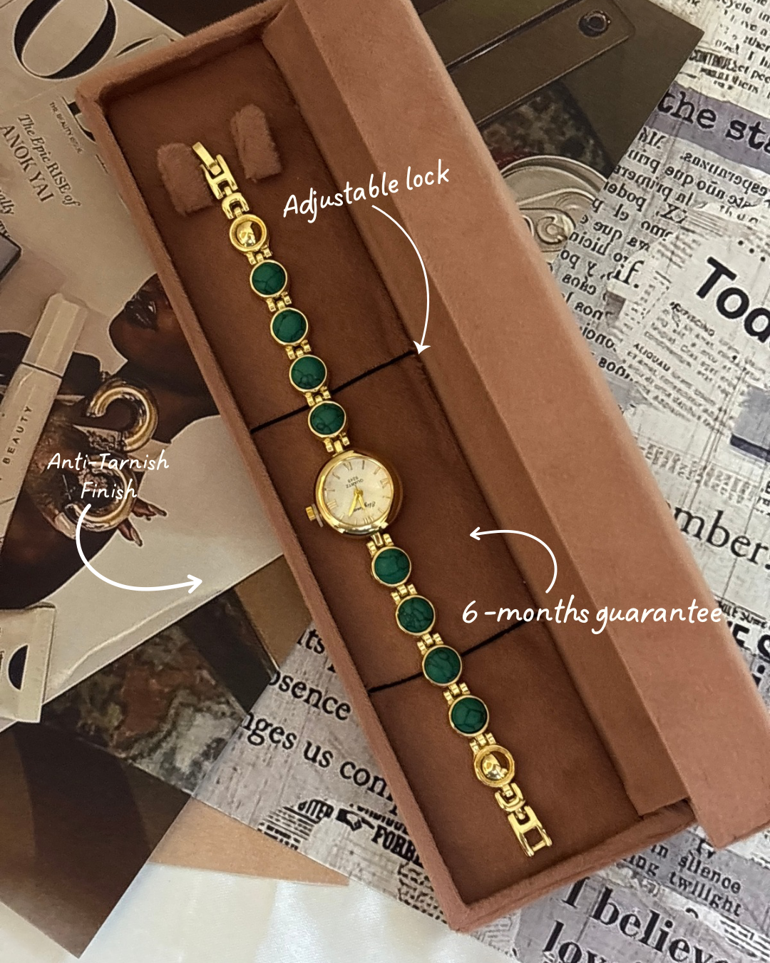 Turquoise Stone Bracelet Watch