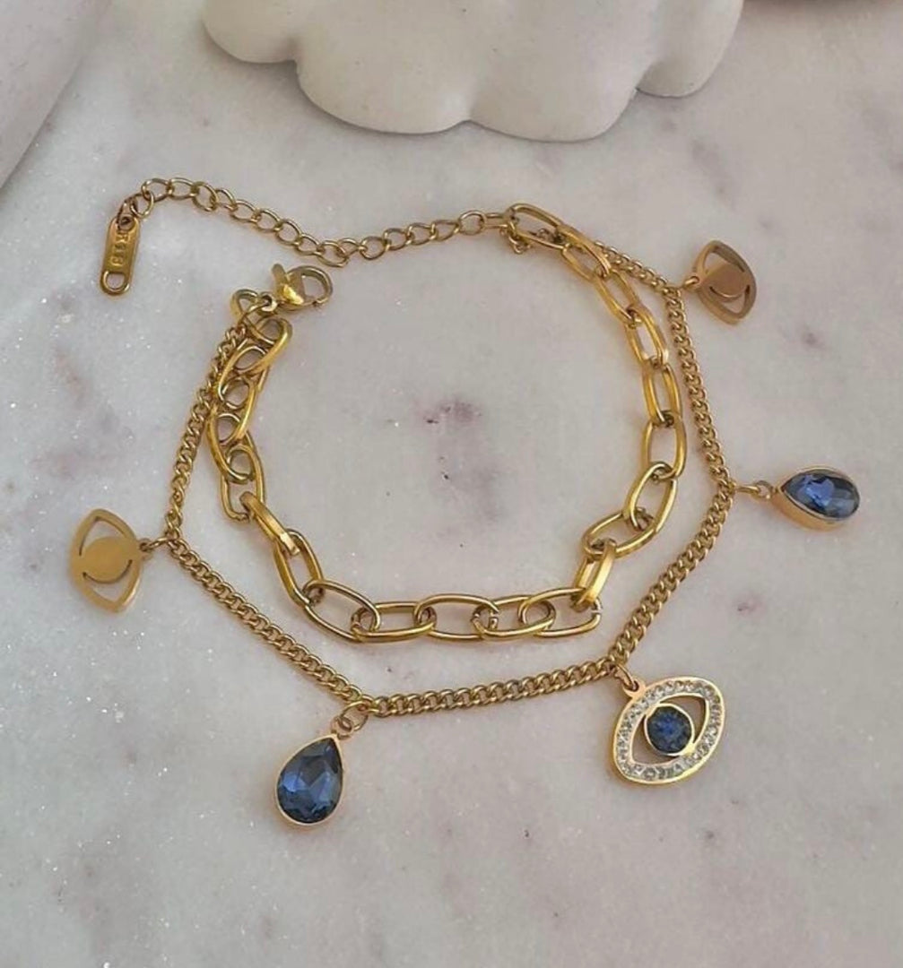 Evil eye charm bracelet