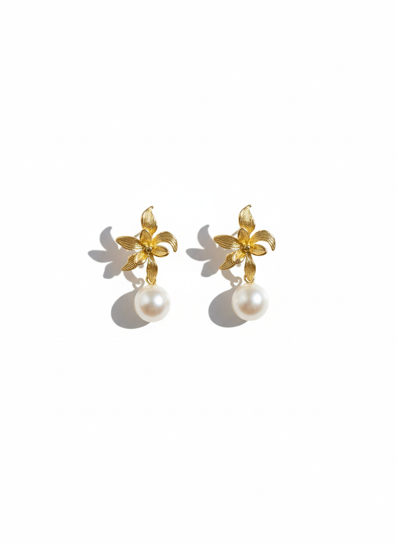 Floral pearl drops