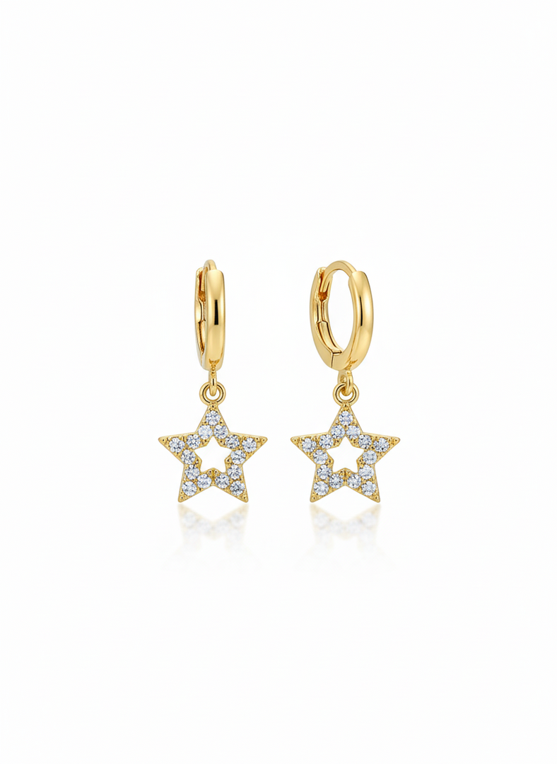 Stone star earings