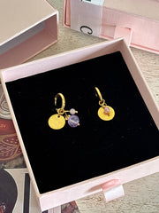 Mystic gemstone hoops