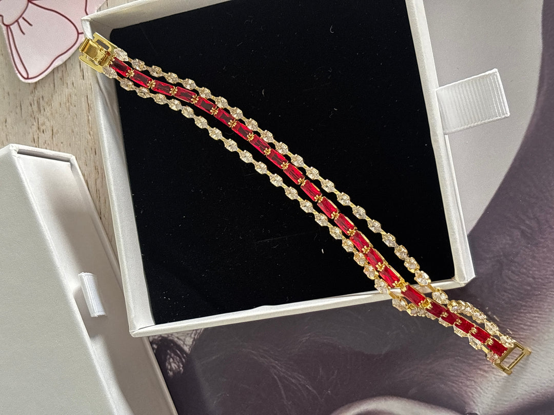 Triple layer bracelet