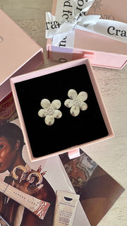 Silvery flower studs