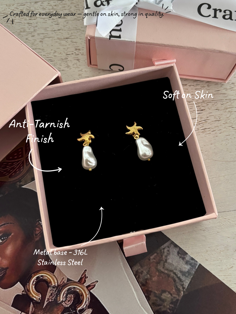 Starry seashell drops