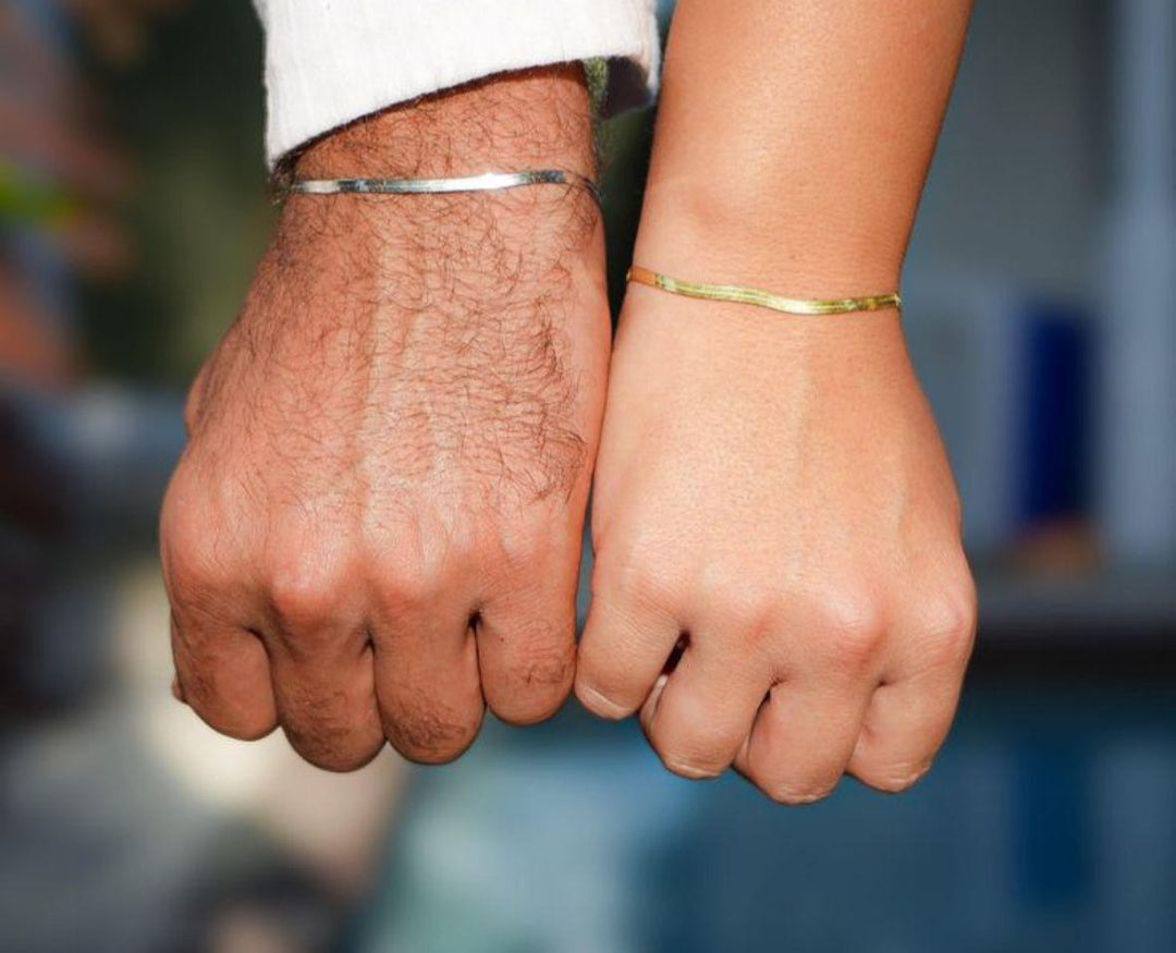 Snake chain matching bracelet