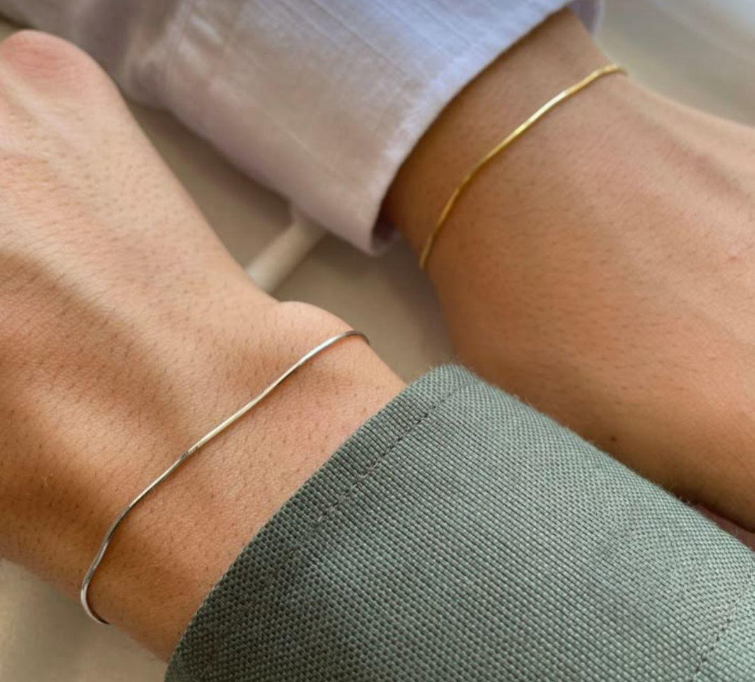 Sleek chain matching bracelet