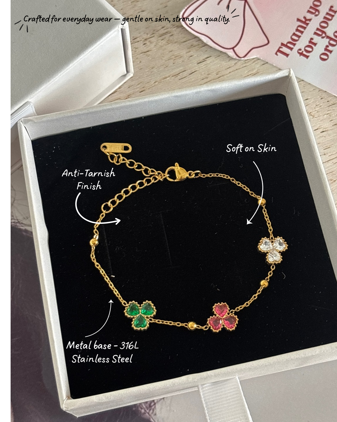 Multi-floral bracelet