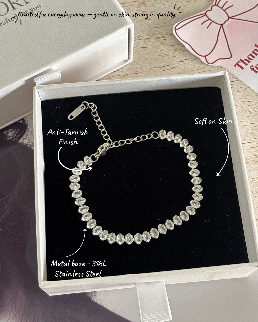 Silver dew bracelet